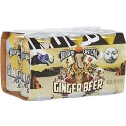 Brookvale Union Ginger Beer Cans 330ml X6 Pack