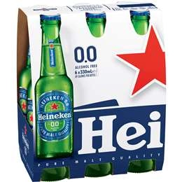 Heineken Alcohol Free Pure Malt Lager Bottles 330ml X6 Pack