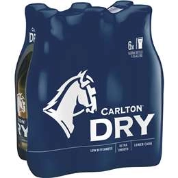 Carlton Dry Bottle 330ml X6 Pack