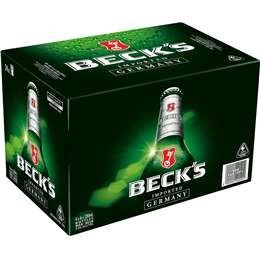 Beck's Lager Bottles 330ml X24 Case