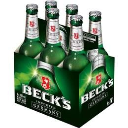 Beck's Lager Bottles 330ml X6 Pack