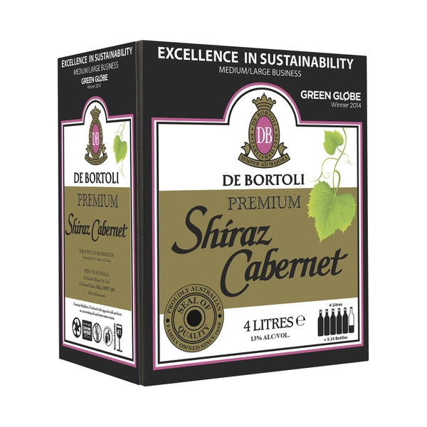 De Bortoli Premium Shiraz Cabernet Cask 4Litre 1 Each