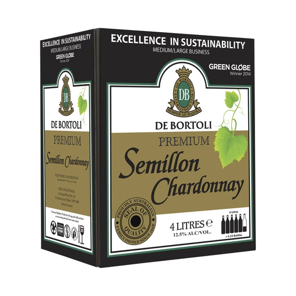 De Bortoli Premium Semillon Chardonnay Cask 4 Litre 1 Each