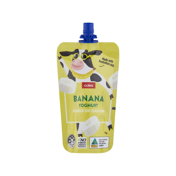 Coles Squeezie Banana Yoghurt Pouch 70g