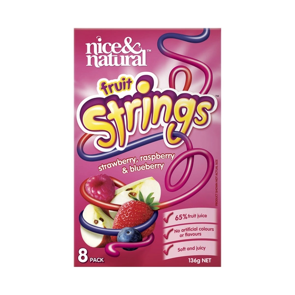 Nice & Natural Raspberry & Blueberry Fruit Strings 136g