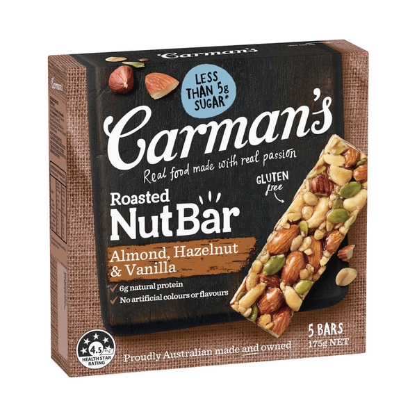 Carman's Almond Hazelnut & Vanilla Nut Bar 175g