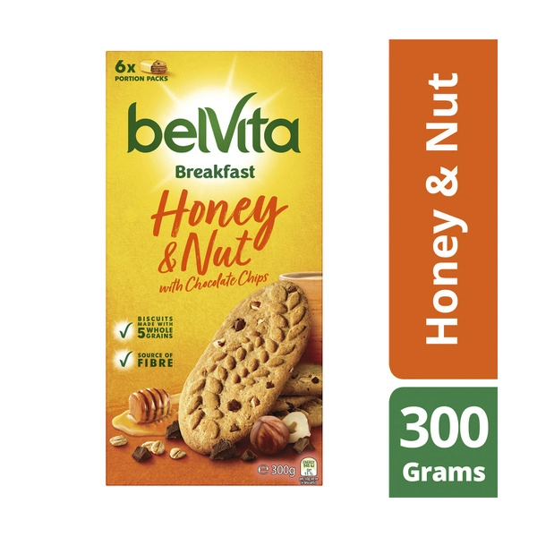 Belvita Honey & Nut Breakfast Biscuits 6 Pack 300g