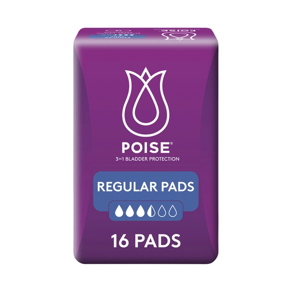 Poise Pads For Bladder Leaks Regular 16 pack