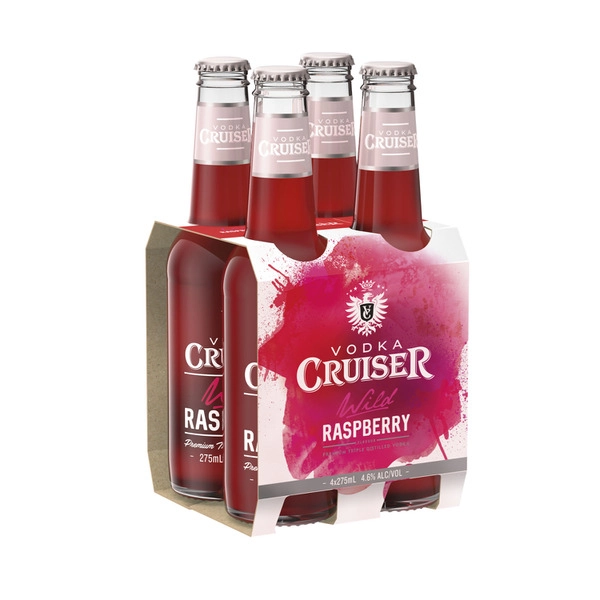 Vodka Cruiser Wild Raspberry 275mL 4 Pack