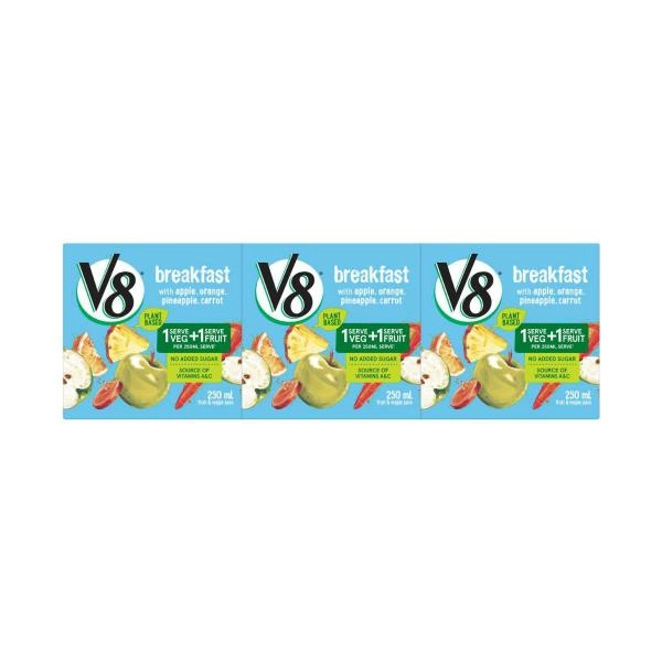 Campbell's V8 Breakfast Juice Box 250mL 3 pack