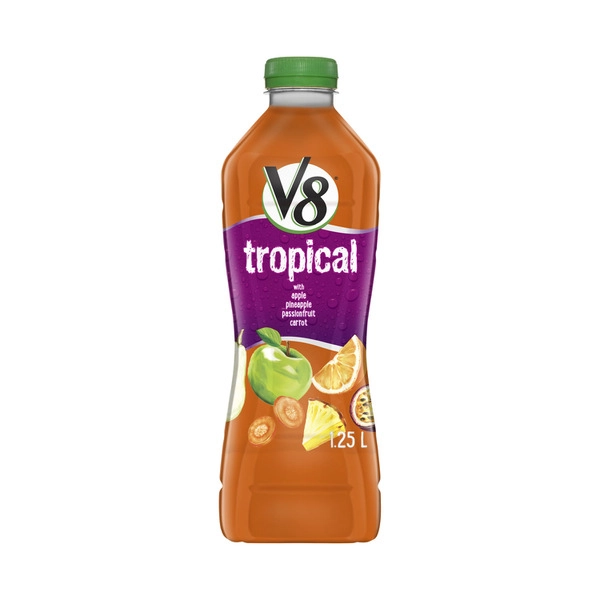 Campbells V8 Juice 1.25l CAMPBELLS V8 JUICE:TROPICAL:.:1.25 LITRE 