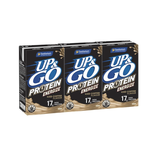 UP&GO Protein Energize Iced Coffee 3 x 250ml 750mL