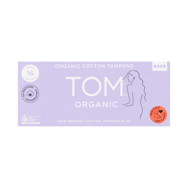 TOM Organic Super Tampons 16 pack