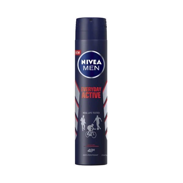 Nivea Men Everyday Active Aerosol Antiperspirant Deodorant 250mL