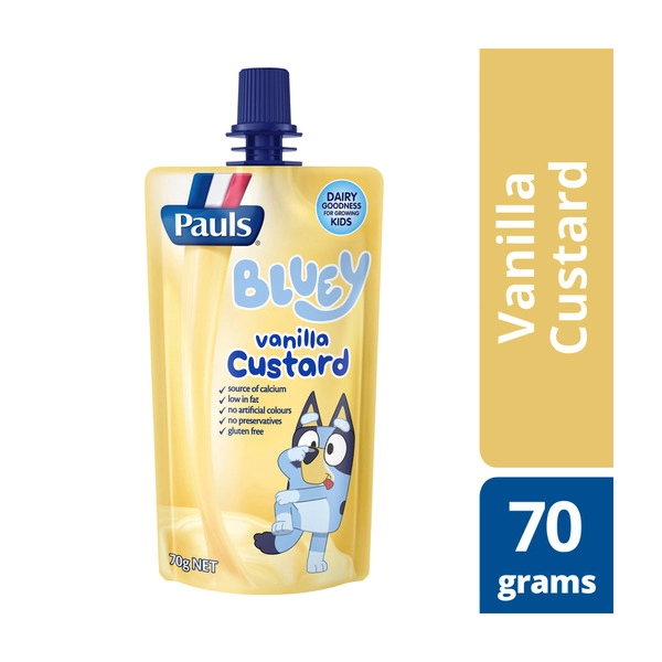 Pauls Kids Custard Pouch Bluey Vanilla 70g