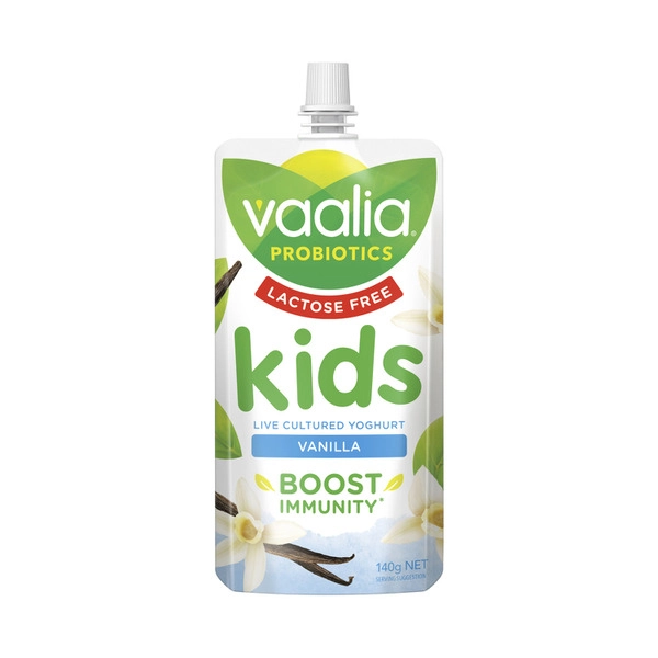 Vaalia Kids Lactose Free Vanilla Yoghurt Pouch 140g