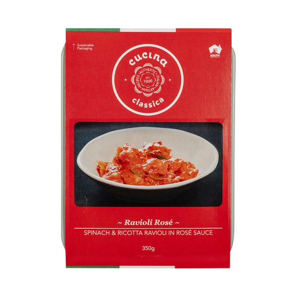 Cucina Classica Ricotta & Spinach Ravioli in Rose Sauce 350g