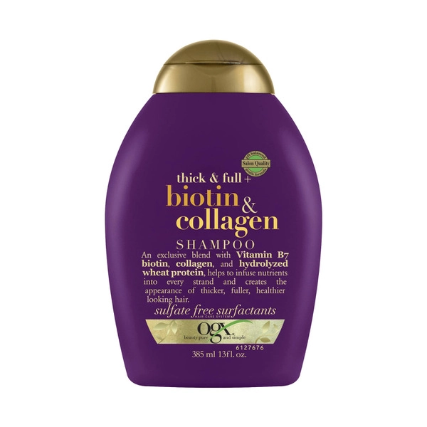 Ogx Thick & Full + Volumising Biotin & Collagen Shampoo For Fine Hair 385mL