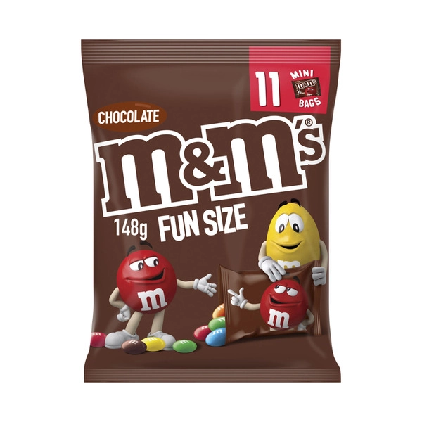 Mars Fun Size M&M'S MILK CHOCOLATE PARTY SHARE BAG 11 PIECE 148G 