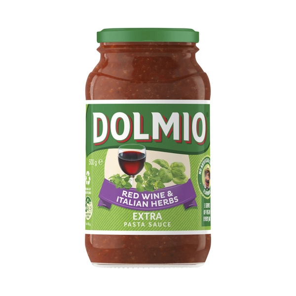 Dolmio Extra Red Wine & Italian Herbs Pasta Sauce 500g