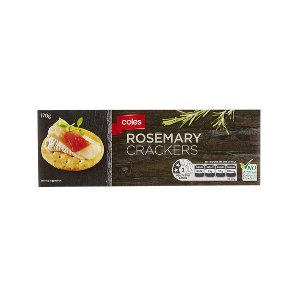 Coles COLES ROSEMARY CRACKERS 170G 