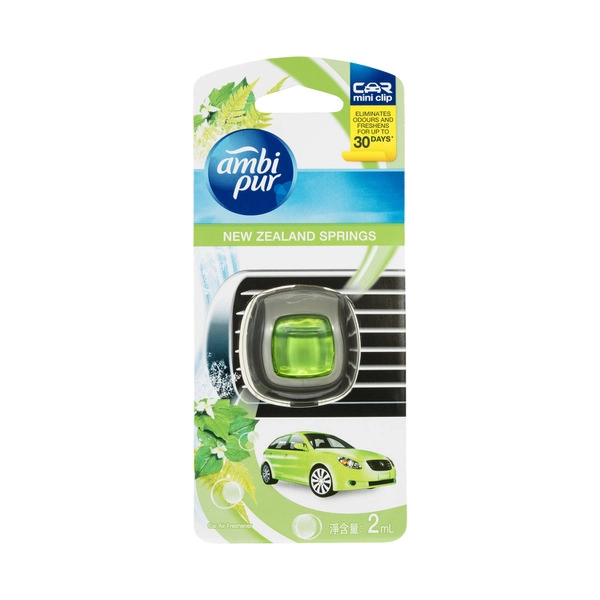 Ambi Pur New Zealand Springs Car Air Freshener Mini Clip 2mL