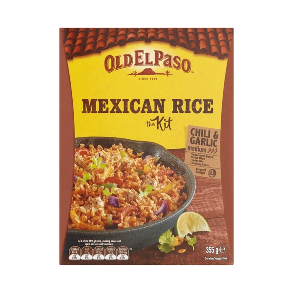 Old El Paso Chilli & Garlic Rice Dinner Kit 355g