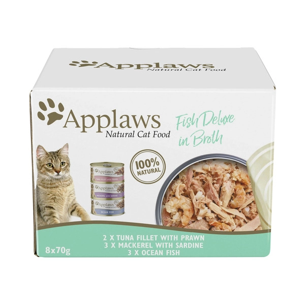 Applaws Tin Mp Fish Deluxe Selection Cat Food 8x70g 8 pack