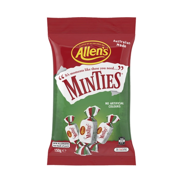 Allen's Lollies Minties Mint Chews Bag 150g