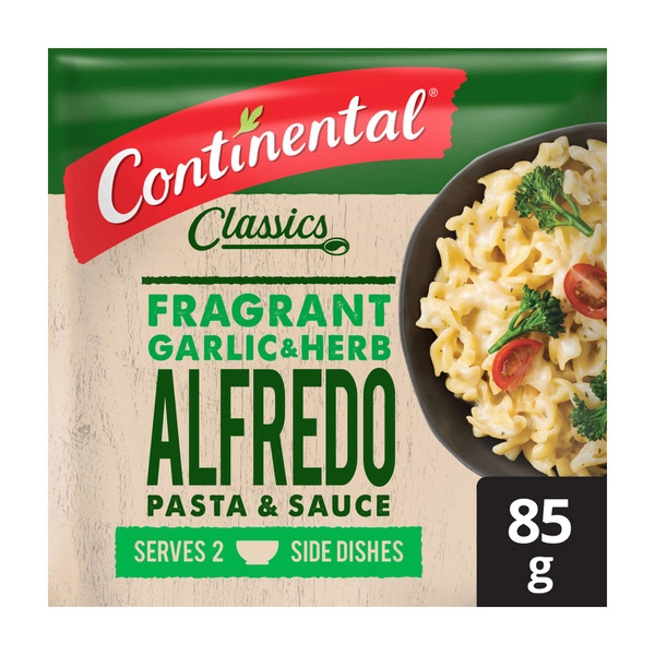 Continental Alfredo Garlic & Herb Pasta & Sauce Serves 3 85g