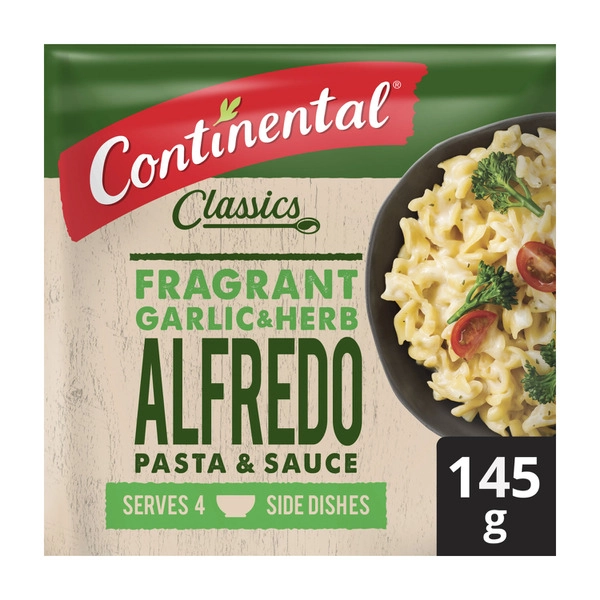 Continental Alfredo With Garlic & Herb Family Pasta & Sauce 145g