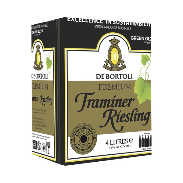 De Bortoli Premium Traminer Riesling Cask 4 Litre 1 Each