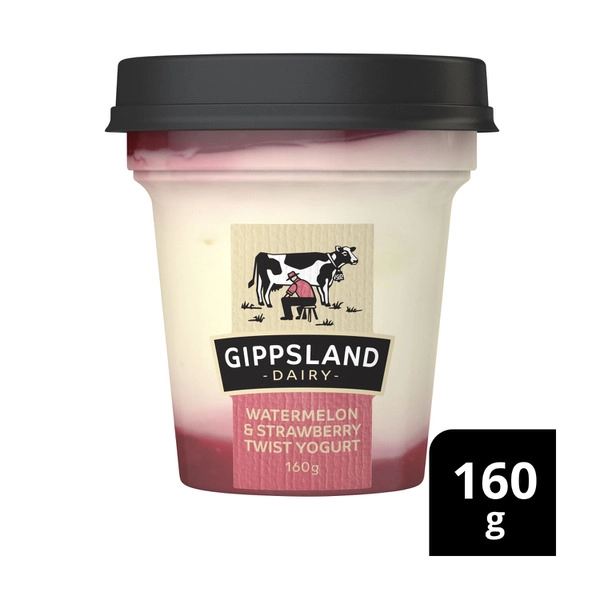 Gippsland Dairy Watermelon & Strawberry Twist Yoghurt 160g