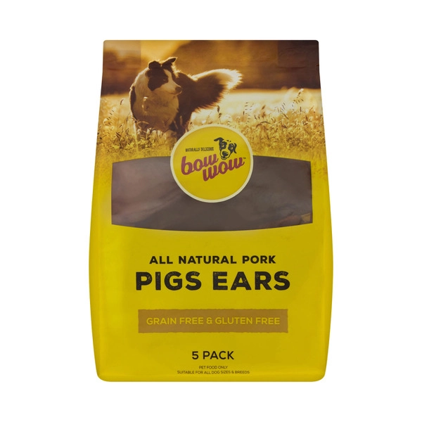 Bow Wow Pigs Ears Dog Treats 5 pack