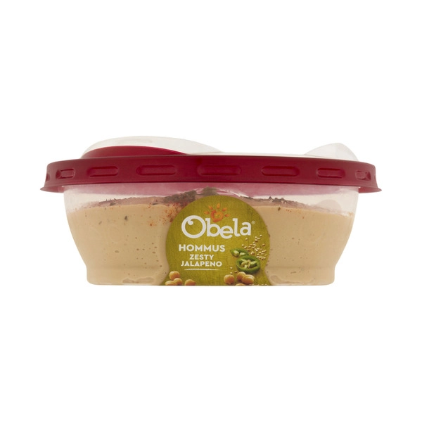 Obela Dip Hommus OBELA DIP HOMMUS GARNISHED ZESTY JALAPENO 220G 