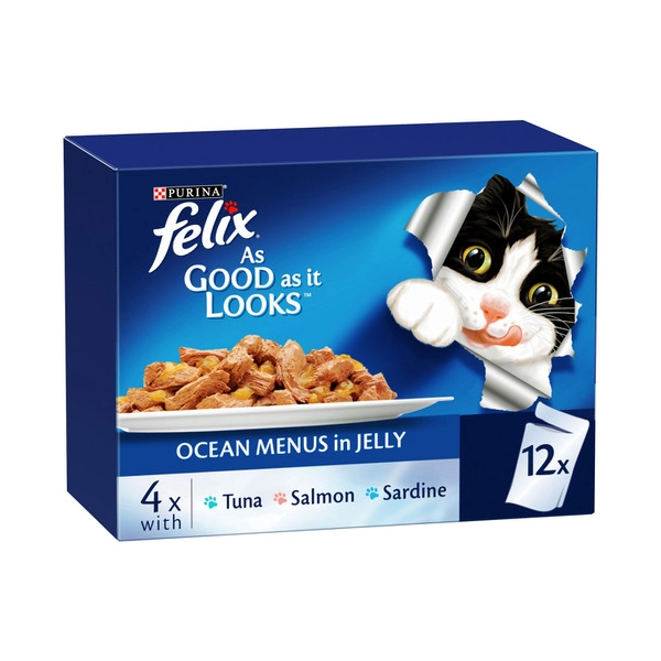 Purina Felix As Good As It Looks Ocean Menu Cat Food 12 pack