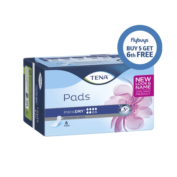 Tena Lady Pads Insta Dry Incontinence Extra Long 6 pack