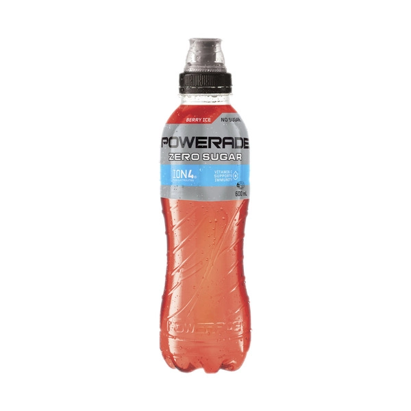 Powerade Berry Ice Zero Sports Drink Sipper Cap 600mL