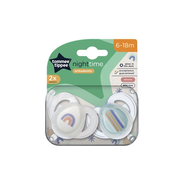 Tommee Tippee Night Time? Baby Dummy 2 Pack 6-18m 2 pack