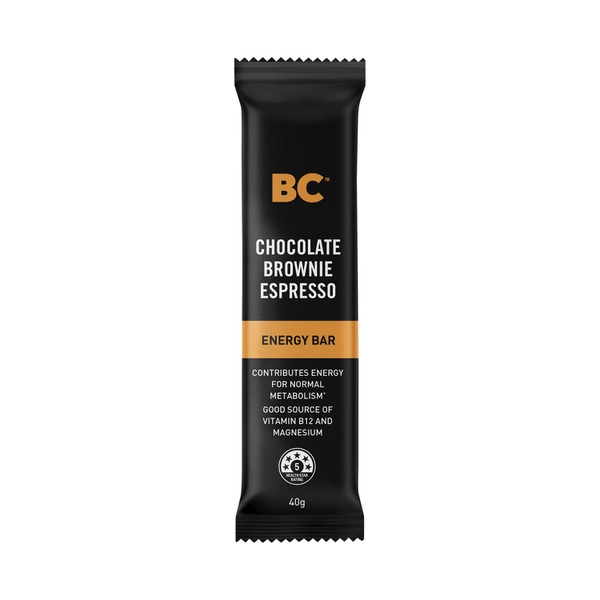 BC Snacks Chocolate Brownie Espresso Energy Bar 40g