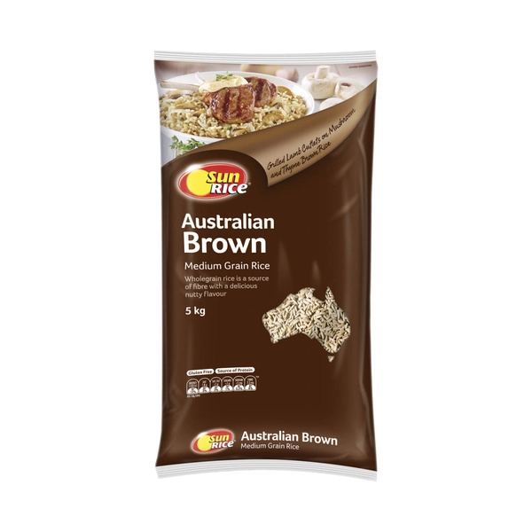 Sunrice Australian Medium Grain Brown Rice 5kg