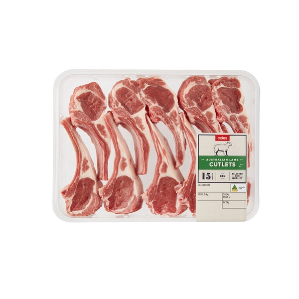 Coles Lamb Cutlets (11x9) approx. 775g