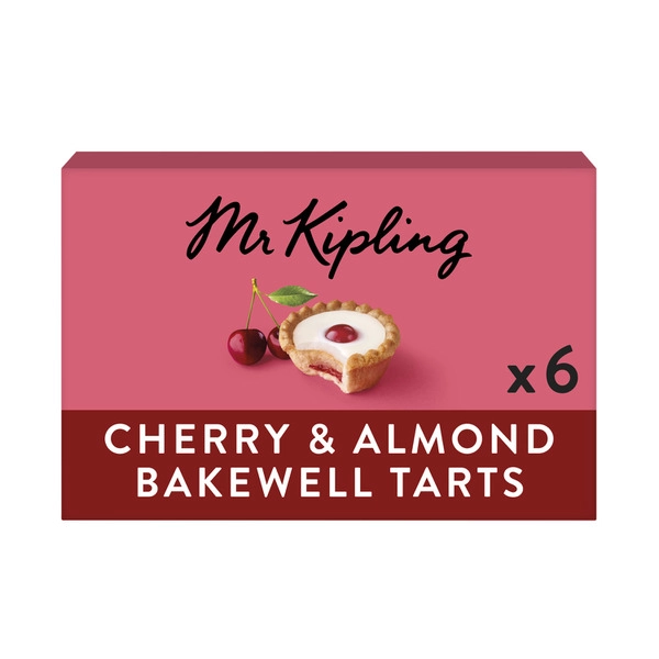 Mr Kipling Cherry & Almond Bakewells Tarts 6 pack 250g