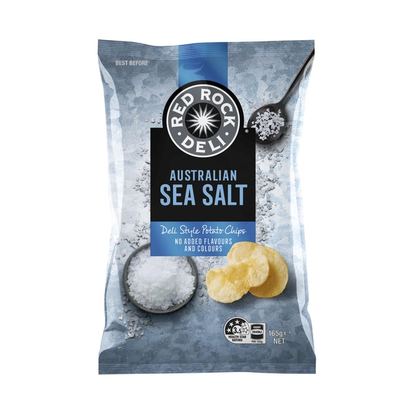 Red Rock Deli Potato Chips Sea Salt 165g