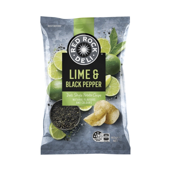 Red Rock Deli Lime & Pepper Potato Chips 165g