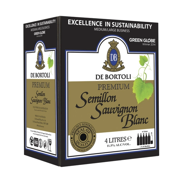 De Bortoli Premium Sem Sauv Blanc Cask 4 Litre 1 Each