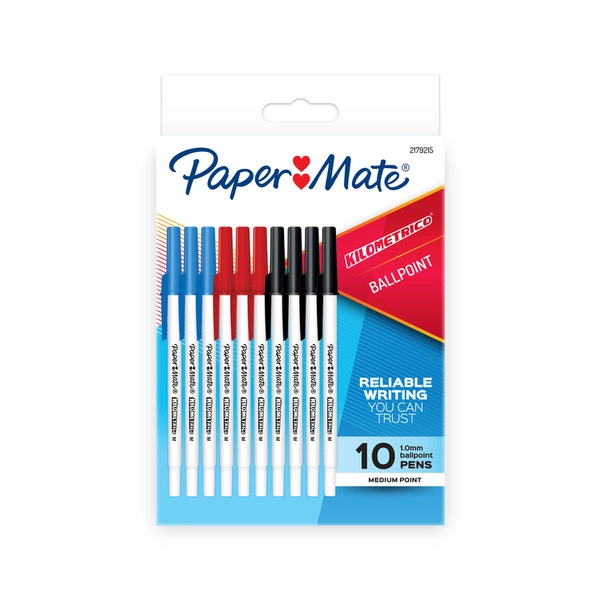 Papermate Kilometrico Pen Assorted 10 pack