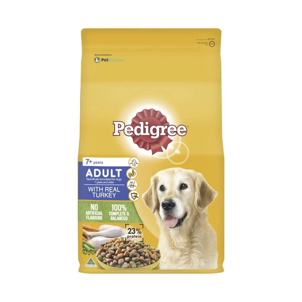 Pedigree Senior Dry Dog Food With Real Turkey 3kg