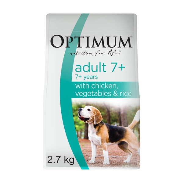 Optimum Senior 7+ Years All Breeds Dry Dog Food with Chicken Vegetables & Rice 2.7Kg