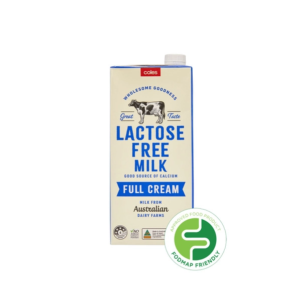 Coles Lactose Free Long Life Full Cream Milk 1L